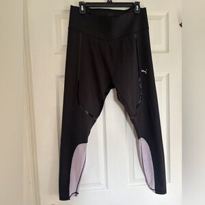 Puma Leggings in Black with Breathable Fabruc Accents